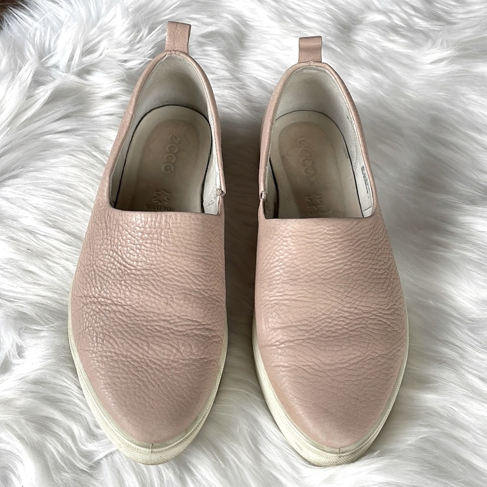 Ecco Gillian slip‎ on sneakers pale pink GUC size 38